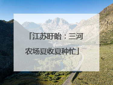 江苏盱眙：三河农场夏收夏种忙