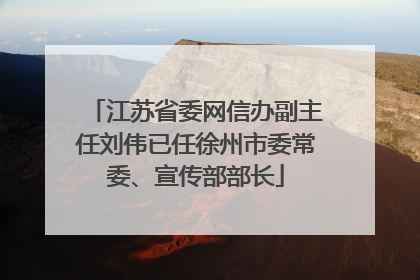 江苏省委网信办副主任刘伟已任徐州市委常委、宣传部部长