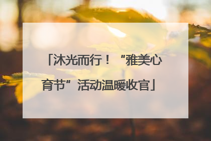 沐光而行！“雅美心育节”活动温暖收官