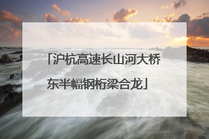 沪杭高速长山河大桥东半幅钢桁梁合龙