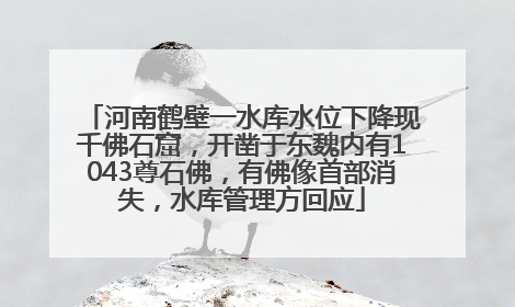 河南鹤壁一水库水位下降现千佛石窟，开凿于东魏内有1043尊石佛，有佛像首部消失，水库管理方回应