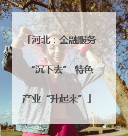 河北：金融服务“沉下去” 特色产业“升起来”
