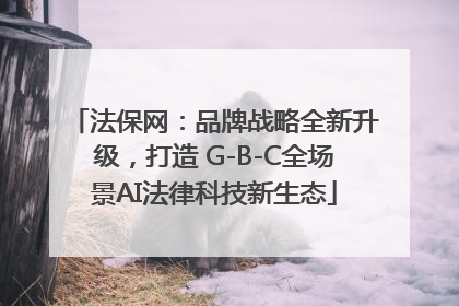 法保网：品牌战略全新升级，打造 G-B-C全场景AI法律科技新生态
