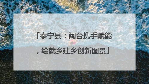 泰宁县：闽台携手赋能，绘就乡建乡创新图景
