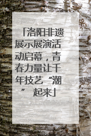 洛阳非遗展示展演活动启幕，青春力量让千年技艺“潮” 起来