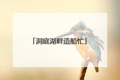 洞庭湖畔造船忙