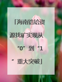 海南锆铪资源找矿实现从“0”到“1”重大突破