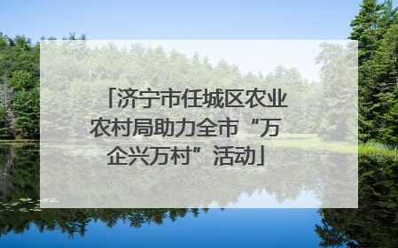 济宁市任城区农业农村局助力全市“万企兴万村”活动