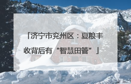 济宁市兖州区：夏粮丰收背后有“智慧田管”