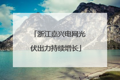 浙江嘉兴电网光伏出力持续增长