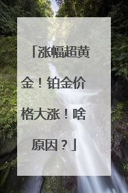 涨幅超黄金！铂金价格大涨！啥原因？