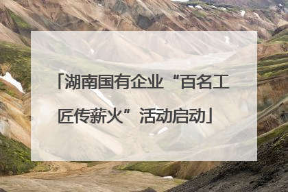 湖南国有企业“百名工匠传薪火”活动启动