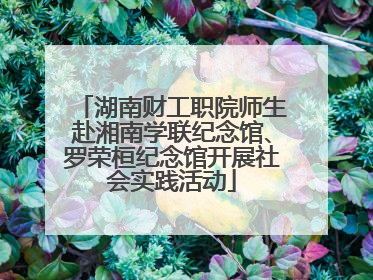 湖南财工职院师生赴湘南学联纪念馆、罗荣桓纪念馆开展社会实践活动