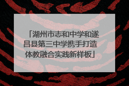 湖州市志和中学和遂昌县第三中学携手打造体教融合实践新样板