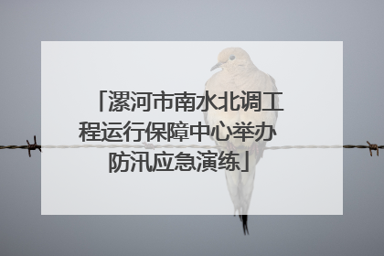 漯河市南水北调工程运行保障中心举办防汛应急演练