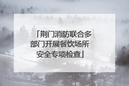 荆门消防联合多部门开展餐饮场所安全专项检查