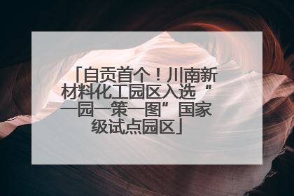 自贡首个！川南新材料化工园区入选“一园一策一图”国家级试点园区