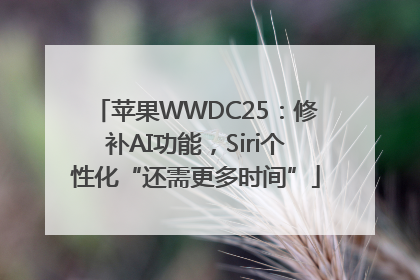 苹果WWDC25：修补AI功能，Siri个性化“还需更多时间”