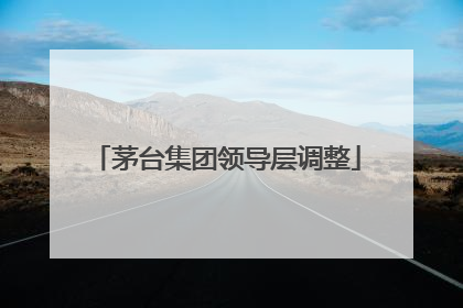 茅台集团领导层调整