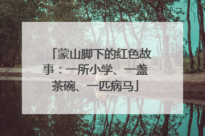蒙山脚下的红色故事：一所小学、一盏茶碗、一匹病马