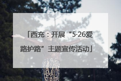 西充：开展“5·26爱路护路”主题宣传活动