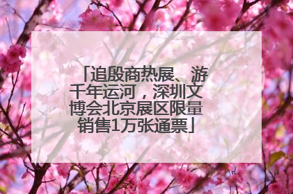 追殷商热展、游千年运河，深圳文博会北京展区限量销售1万张通票