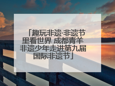 趣玩非遗·非遗节里看世界 成都青羊非遗少年走进第九届国际非遗节