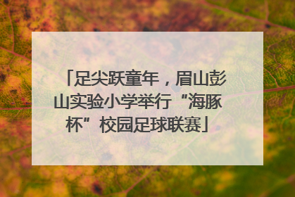 足尖跃童年，眉山彭山实验小学举行“海豚杯”校园足球联赛