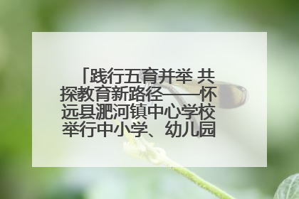 践行五育并举 共探教育新路径——怀远县淝河镇中心学校举行中小学、幼儿园班主任论坛活动