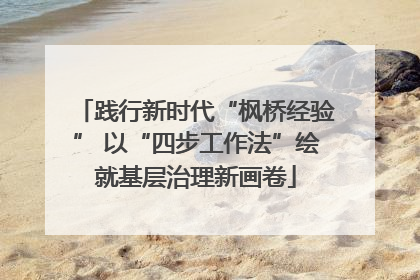 践行新时代“枫桥经验” 以“四步工作法”绘就基层治理新画卷