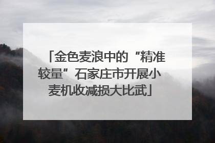金色麦浪中的“精准较量”石家庄市开展小麦机收减损大比武