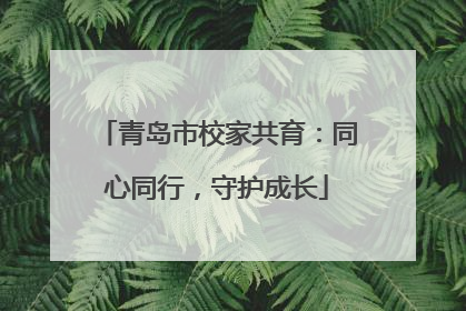 青岛市校家共育：同心同行，守护成长