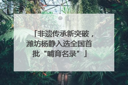 非遗传承新突破，潍坊杨静入选全国首批“哺育名录”