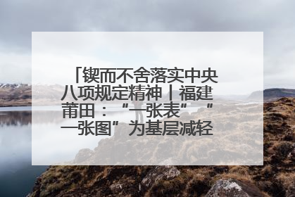 锲而不舍落实中央八项规定精神丨福建莆田：“一张表”“一张图”为基层减轻“数字负担”