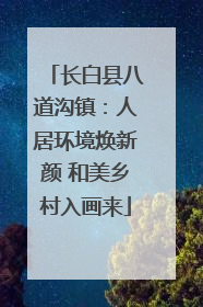 长白县八道沟镇：人居环境焕新颜 和美乡村入画来