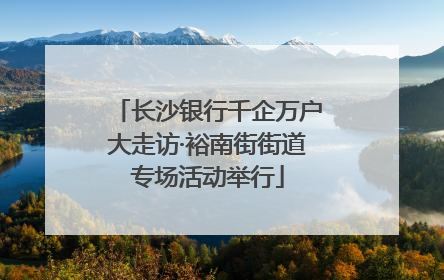 长沙银行千企万户大走访·裕南街街道专场活动举行