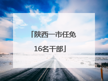 陕西一市任免16名干部