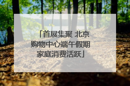 首展集聚 北京购物中心端午假期家庭消费活跃