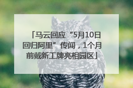 马云回应“5月10日回归阿里”传闻，1个月前戴新工牌亮相园区
