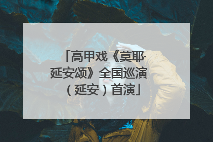 高甲戏《莫耶·延安颂》全国巡演（延安）首演