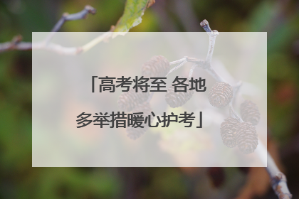 高考将至 各地多举措暖心护考