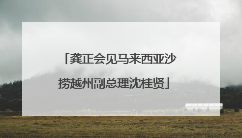 龚正会见马来西亚沙捞越州副总理沈桂贤