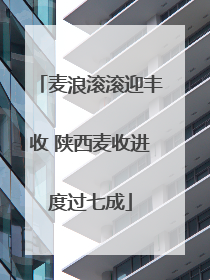 麦浪滚滚迎丰收 陕西麦收进度过七成