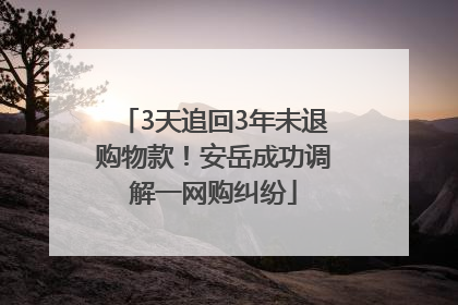 3天追回3年未退购物款！安岳成功调解一网购纠纷