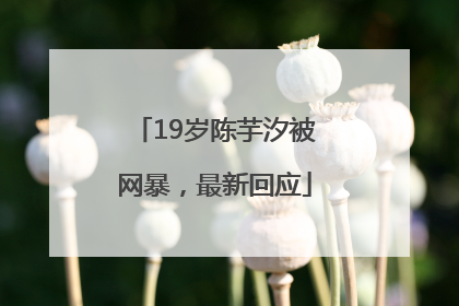 19岁陈芋汐被网暴，最新回应