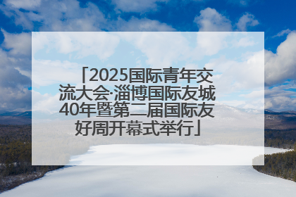 2025国际青年交流大会·淄博国际友城40年暨第二届国际友好周开幕式举行
