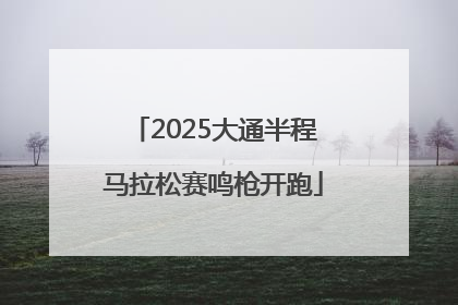 2025大通半程马拉松赛鸣枪开跑