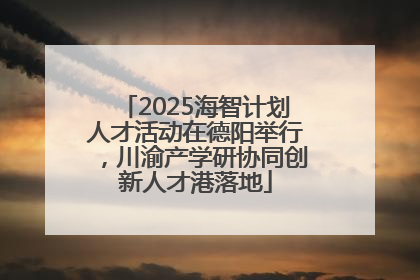 2025海智计划人才活动在德阳举行，川渝产学研协同创新人才港落地