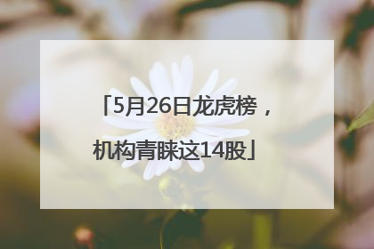 5月26日龙虎榜，机构青睐这14股