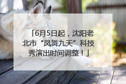 6月5日起，沈阳老北市“凤舞九天”科技秀演出时间调整！